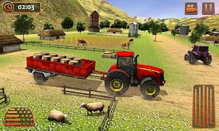 Farm Tractor Cargo Driving Sim Скриншот 3