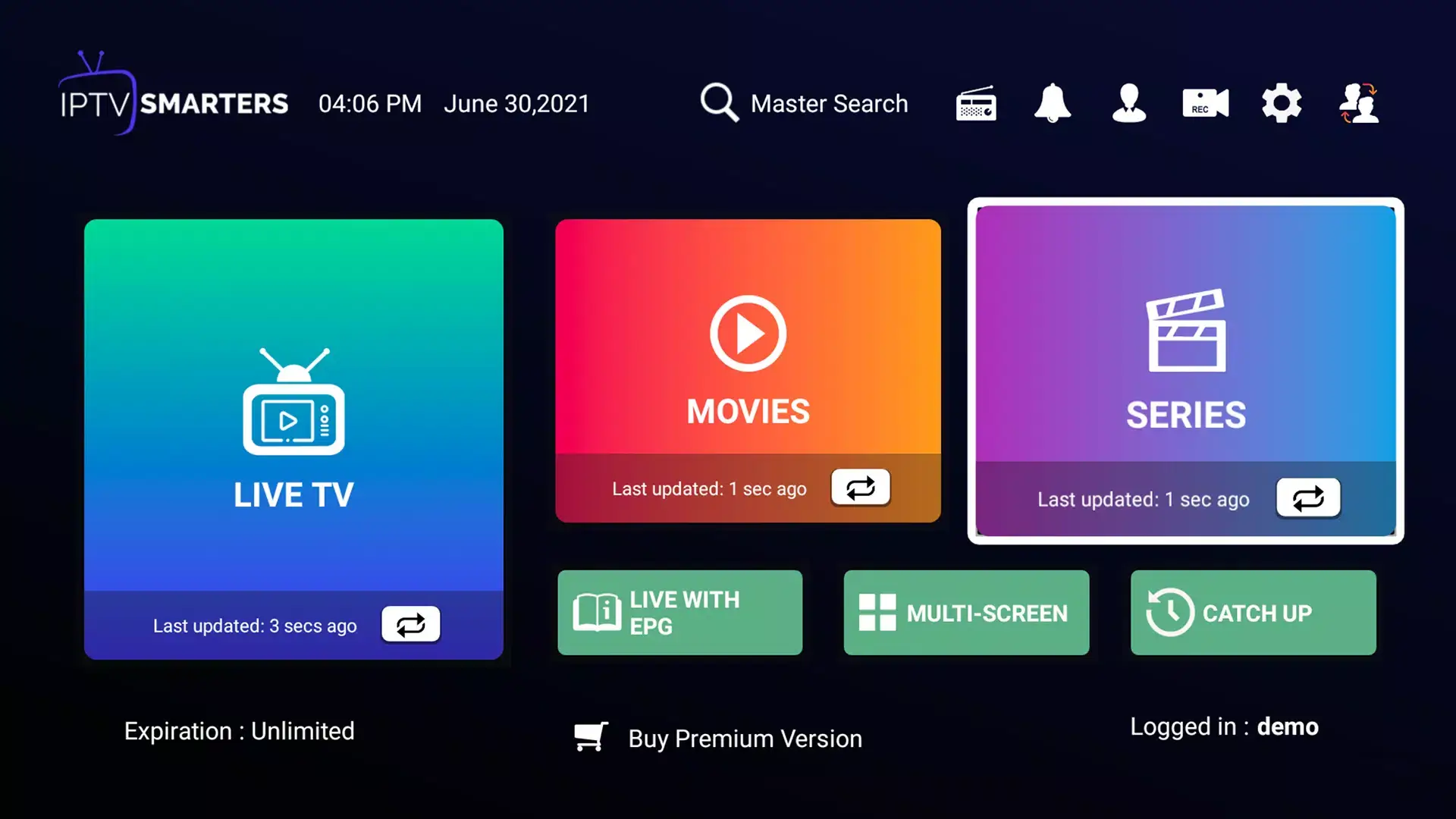 IPTV Smarters Pro ภาพหน้าจอ 1