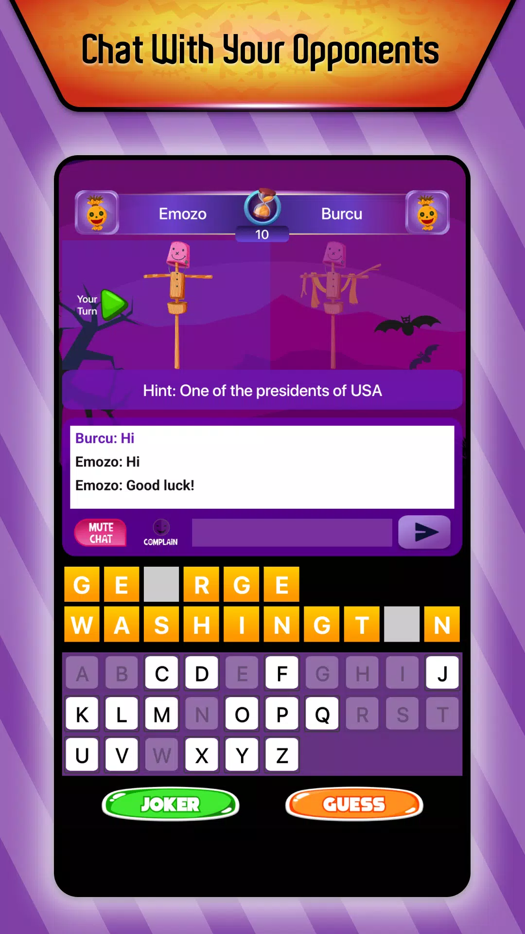 Online Hangman Word Game Captura de pantalla 1