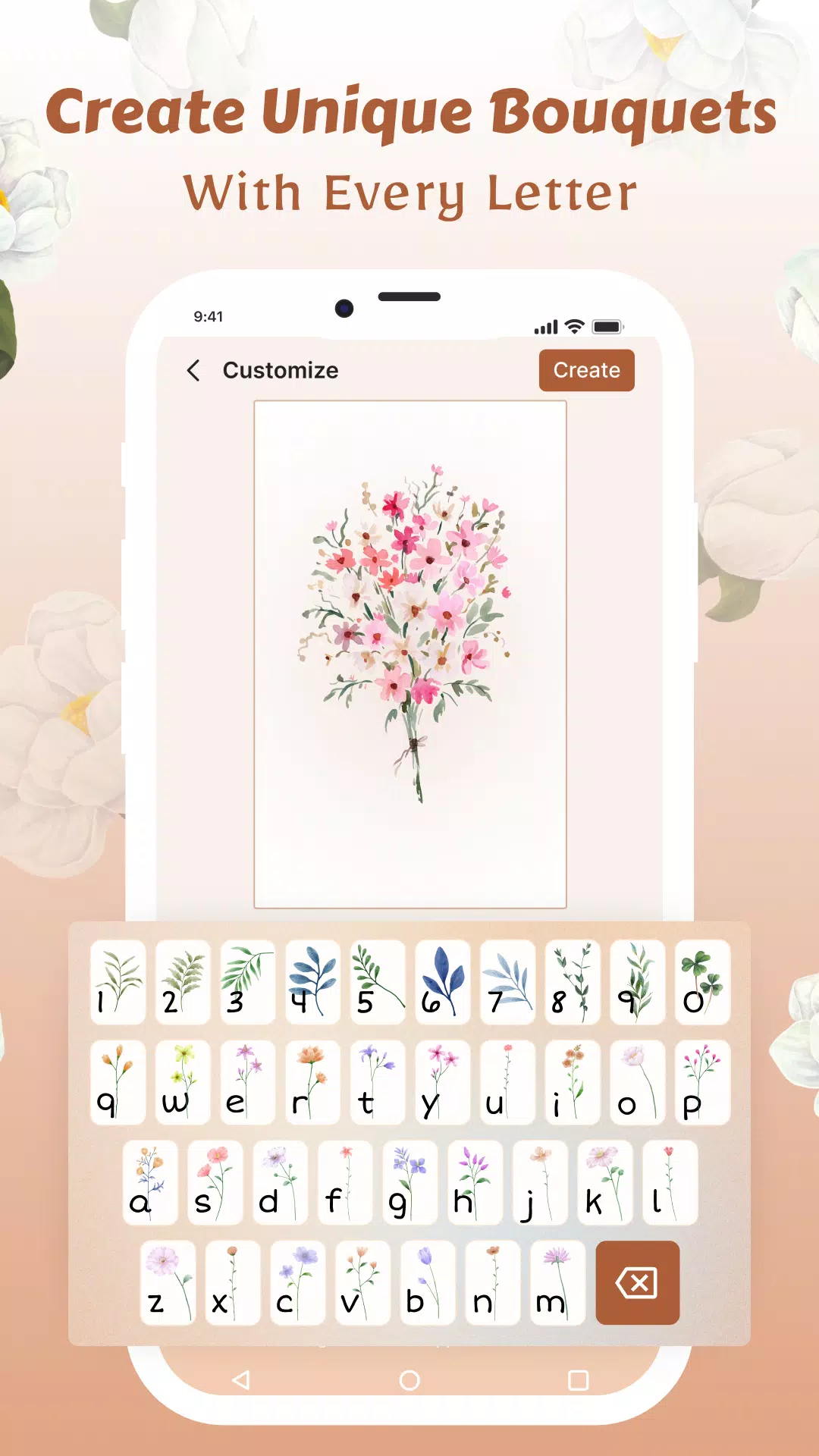 Flower Language Wallpaper DIY ဖန်သားပြင်ဓာတ်ပုံ 1