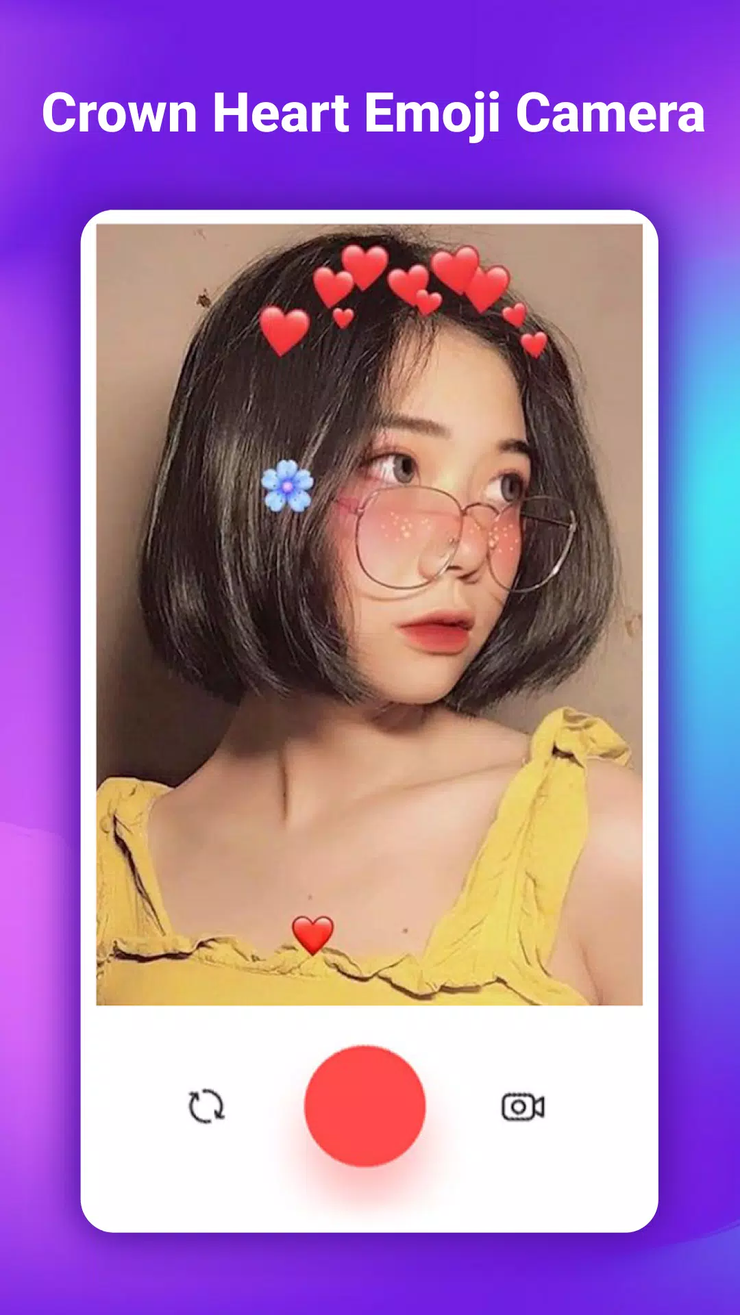 Crown Heart Emoji Camera ภาพหน้าจอ 1