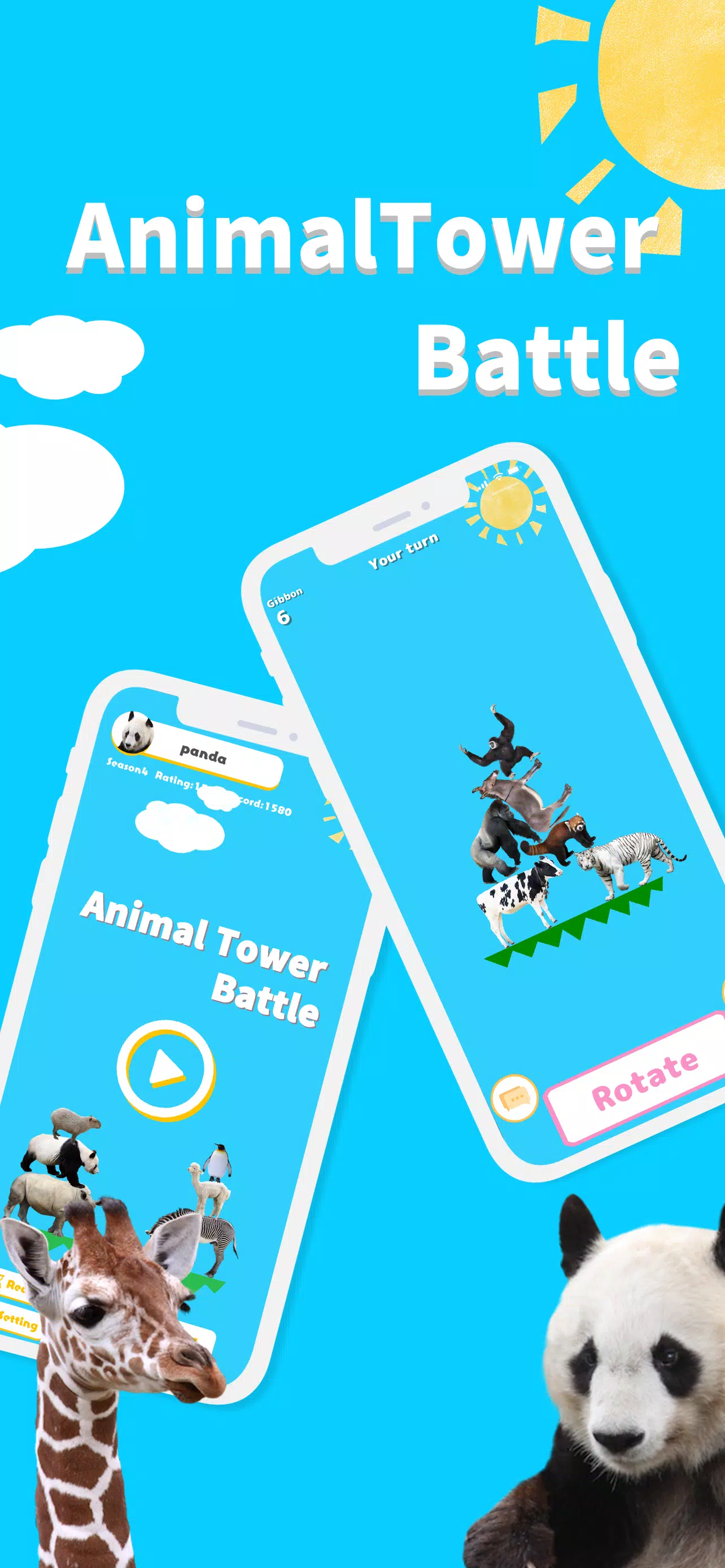 Animal Tower Battle Captura de tela 1