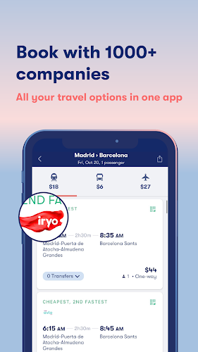 Omio: Train and bus travel app স্ক্রিনশট 3