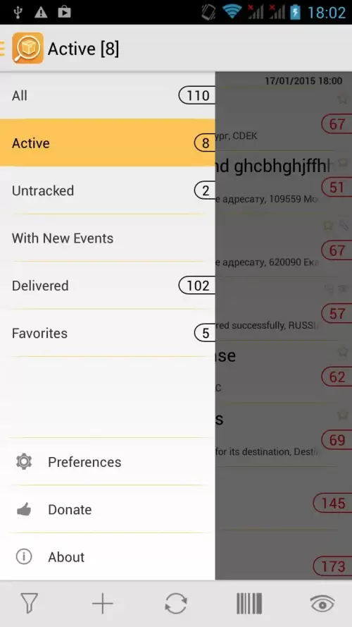 TrackChecker Mobile স্ক্রিনশট 3