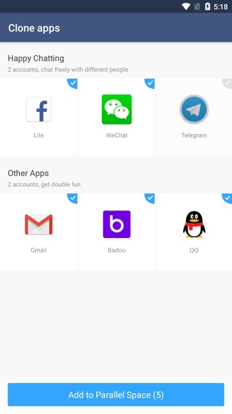 Parallel Space Lite－Dual App Screenshot 3