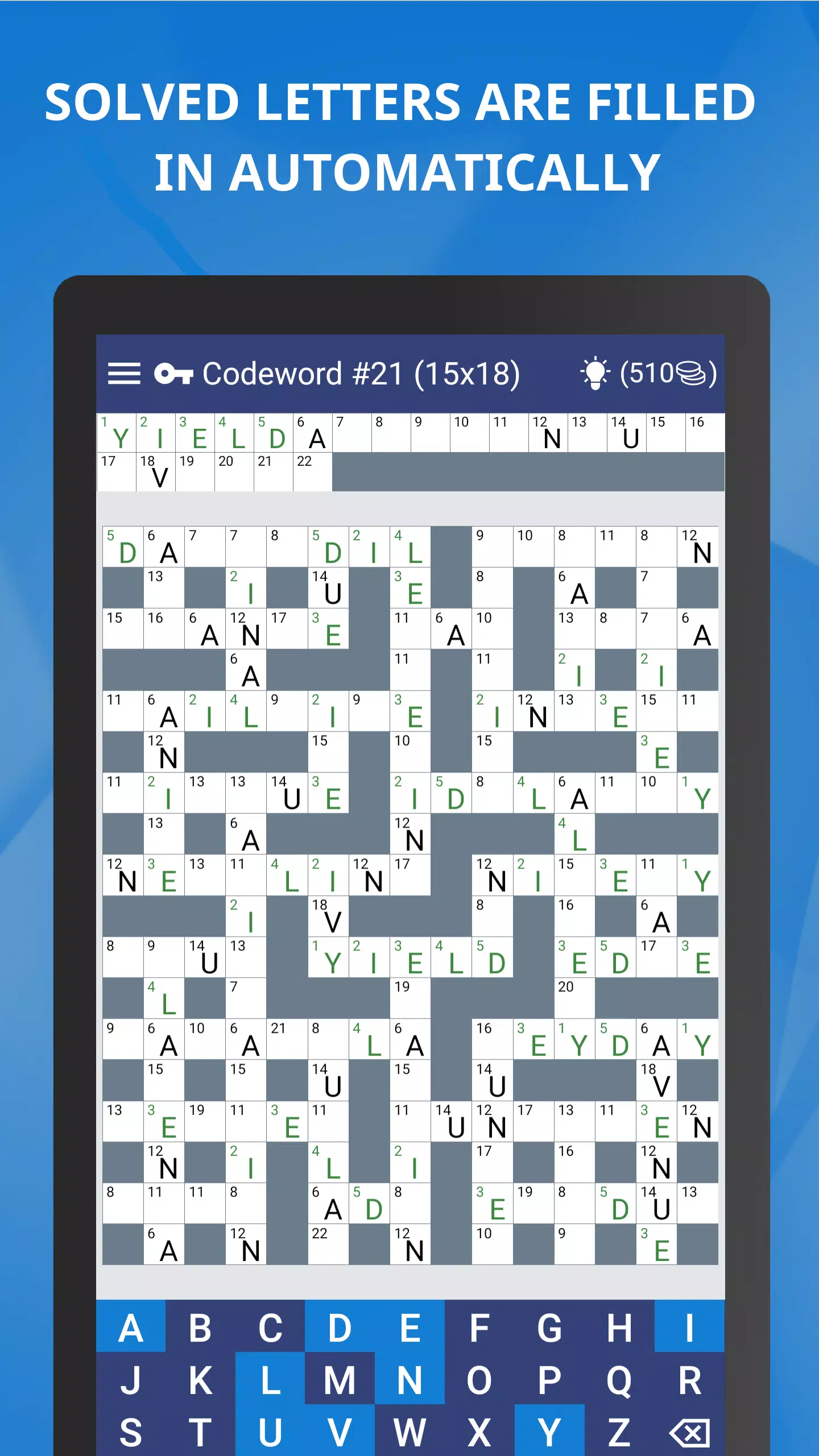 Keywords — Codeword Puzzle应用截图第4张