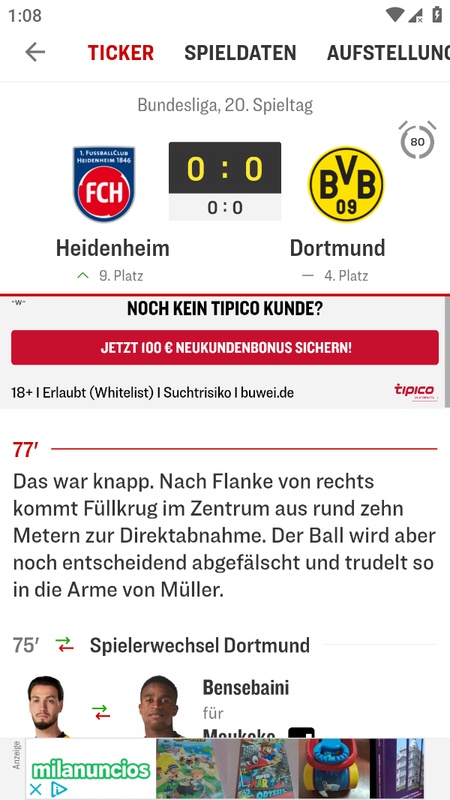 kicker Fußball News Screenshot 2