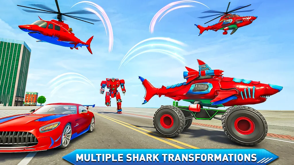 Monster Truck Robot Shark Game应用截图第4张