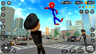 Stick Rope Hero Superhero Game Screenshot 4