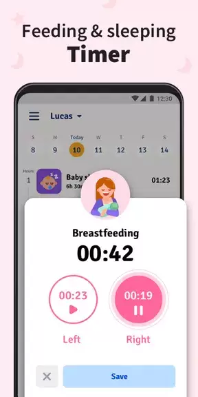 Baby Tracker - Breastfeeding Ảnh chụp màn hình 2