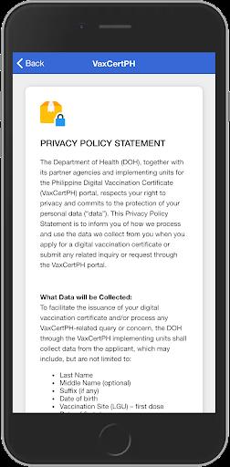 VaxCertPH স্ক্রিনশট 2