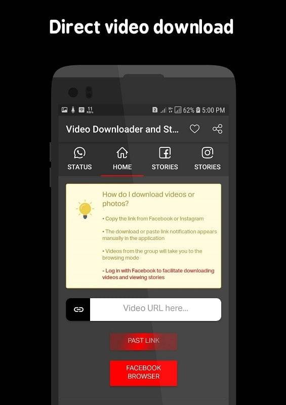 Video Downloader and Stories Screenshot 2