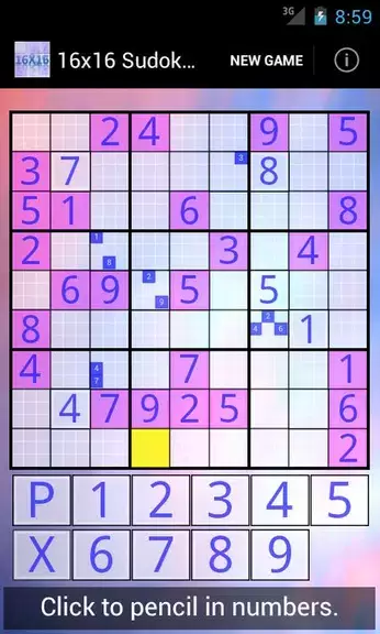 16x16 Sudoku Challenge HD Скриншот 2