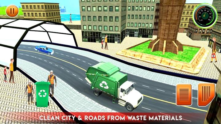 City Garbage Truck Driving Sim स्क्रीनशॉट 2