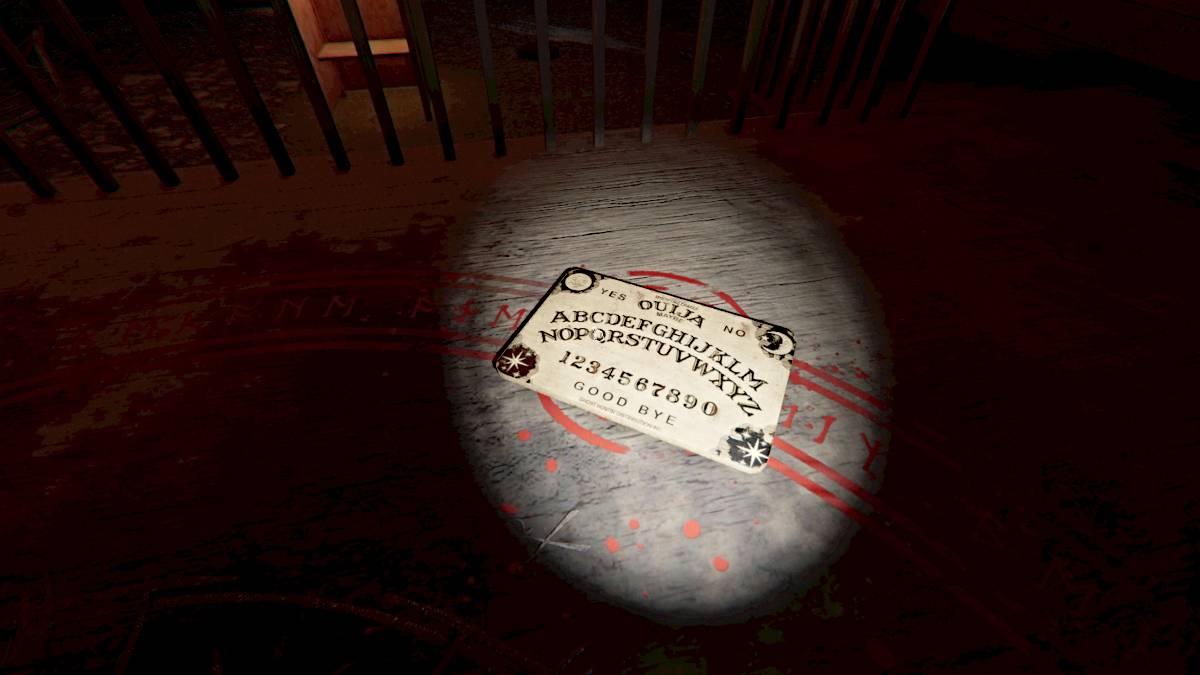 Ouija board sa phasmophobia bilang bahagi ng isang artikulo tungkol sa mga sinumpa na bagay.