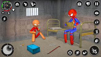 Spider Stick Hero Prison Break Screenshot 1