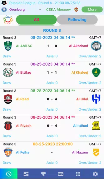 Saudi League Matches Screenshot 1