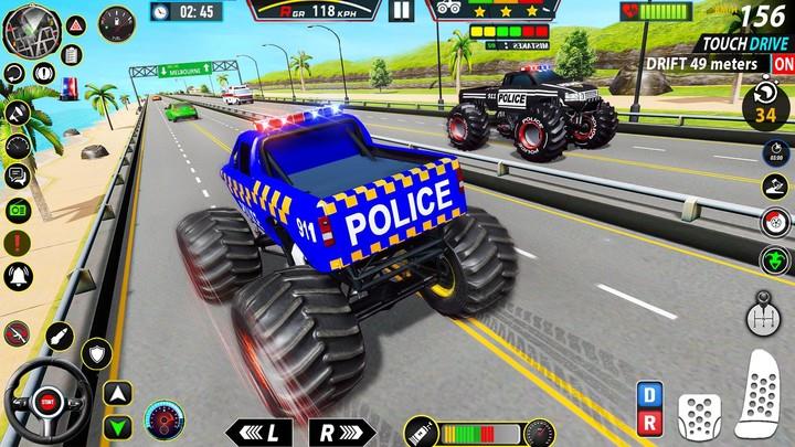 Police Monster Truck Car Games应用截图第4张