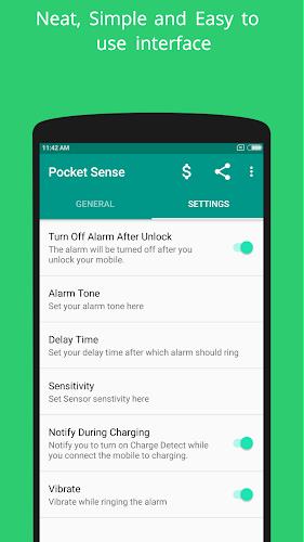 Pocket Sense - Theft Alarm App Screenshot 2