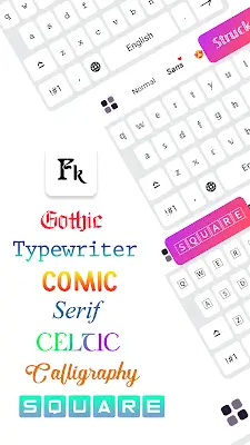 Fonts Keyboard: Şrift Sənəti應用截圖第1張