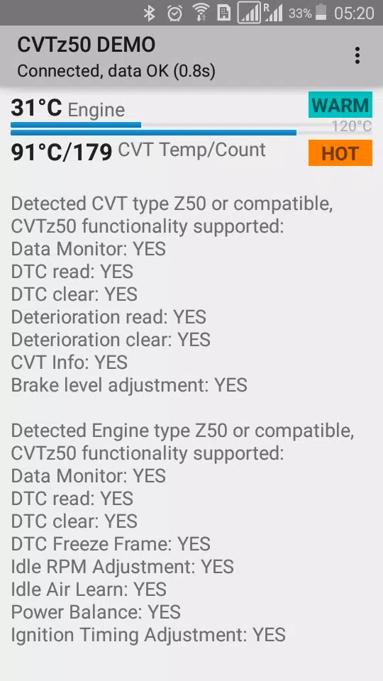 CVTz50 DEMO Capture d'écran 2
