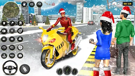 Superhero Bike Taxi Bike Games Captura de tela 1