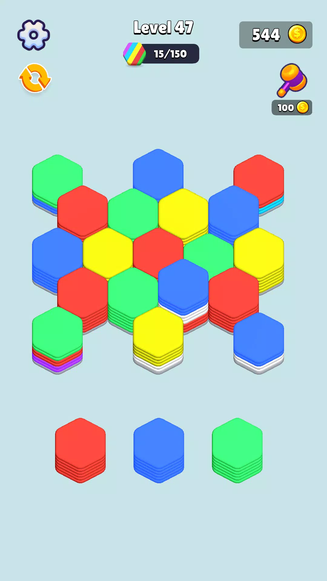 Stack Hexa Sort: Puzzle Match Ekran Görüntüsü 1