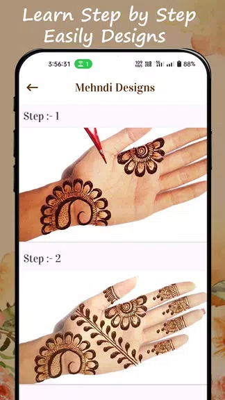 Mehndi Design Easy Simple 스크린샷 2