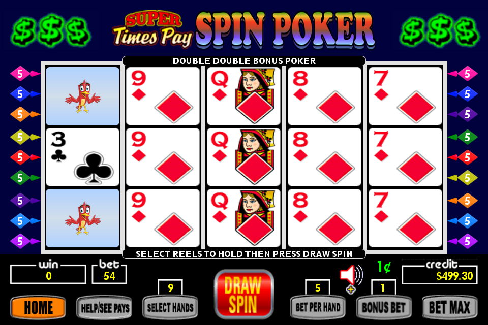 Super Times Pay Spin Poker - FREE Zrzut ekranu 3