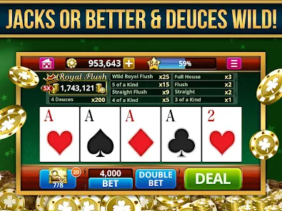 Schermata Video Poker Play Poker Offline 2