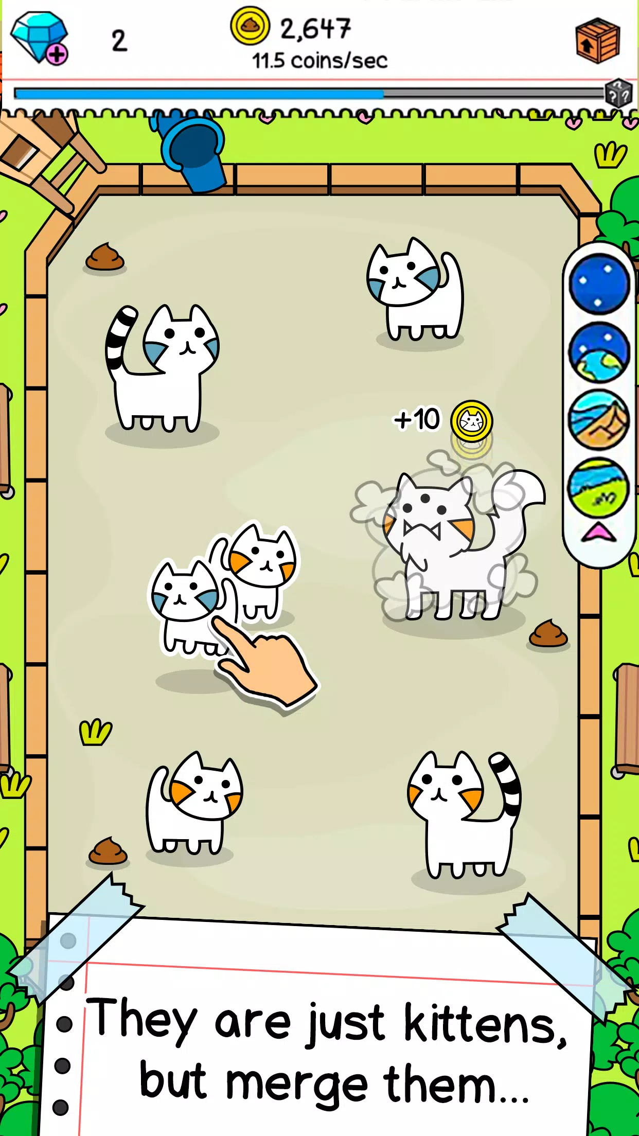 Cat Evolution: Merge Animals Screenshot 1