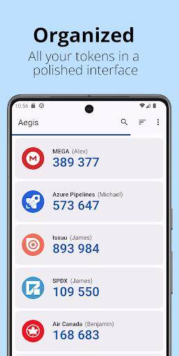 Aegis Authenticator - 2FA App Capture d'écran 1