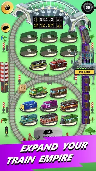 Train Merger Idle Train Tycoon Ảnh chụp màn hình 3