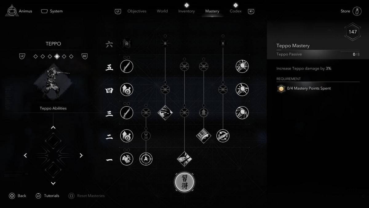 Yasuke Kỹ năng tốt nhất Assassin's Creed Shadows - Teppo