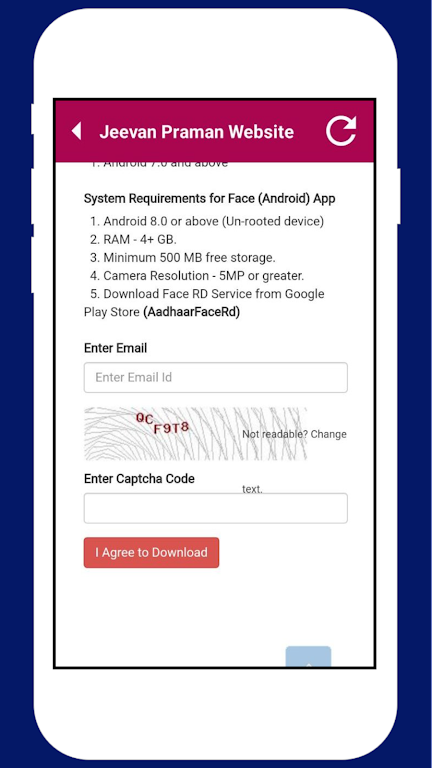 Aadhar Face Rd Authentication Tangkapan skrin 1