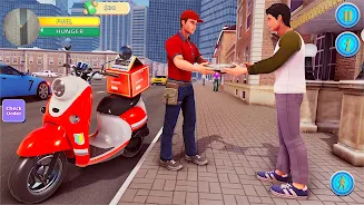 Food Delivery Boy Bike Game 3D Captura de tela 1