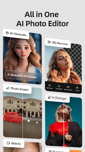 AI Photo Editor, Collage-Fotor Screenshot 1