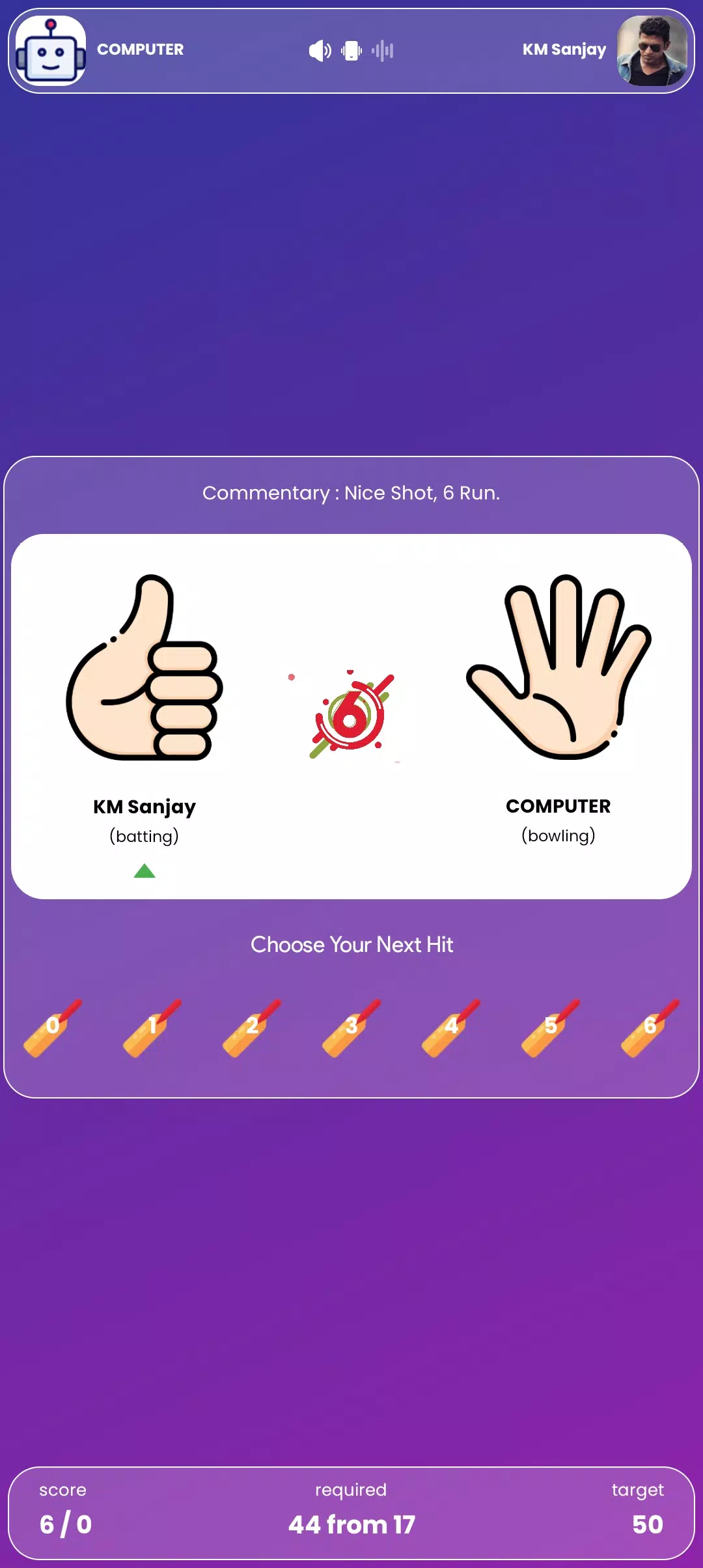 Hand Cricket Screenshot 2