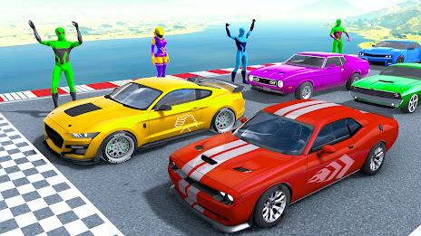 Superhero Game: Ramp Car Stunt ภาพหน้าจอ 1