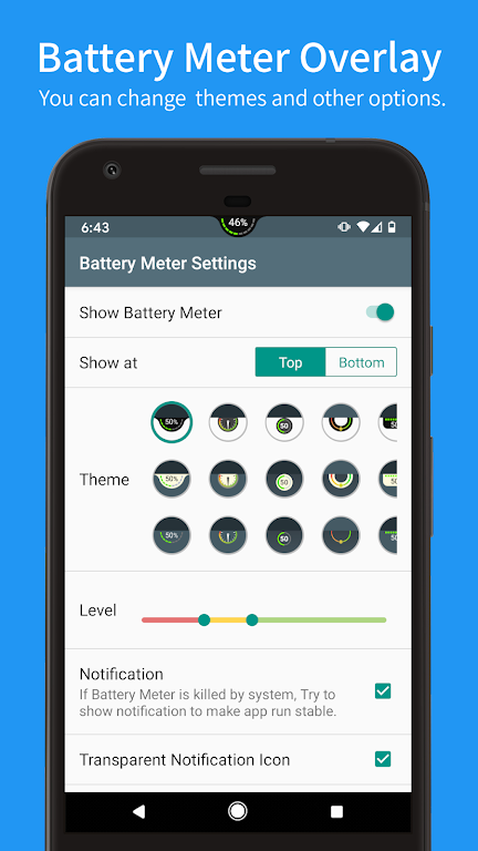 Battery Meter Overlay ภาพหน้าจอ 2