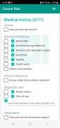Cancer Risk Calculator Zrzut ekranu 3