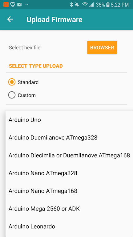 Arduino Hex Uploader-Bin/Hex Tangkapan skrin 3