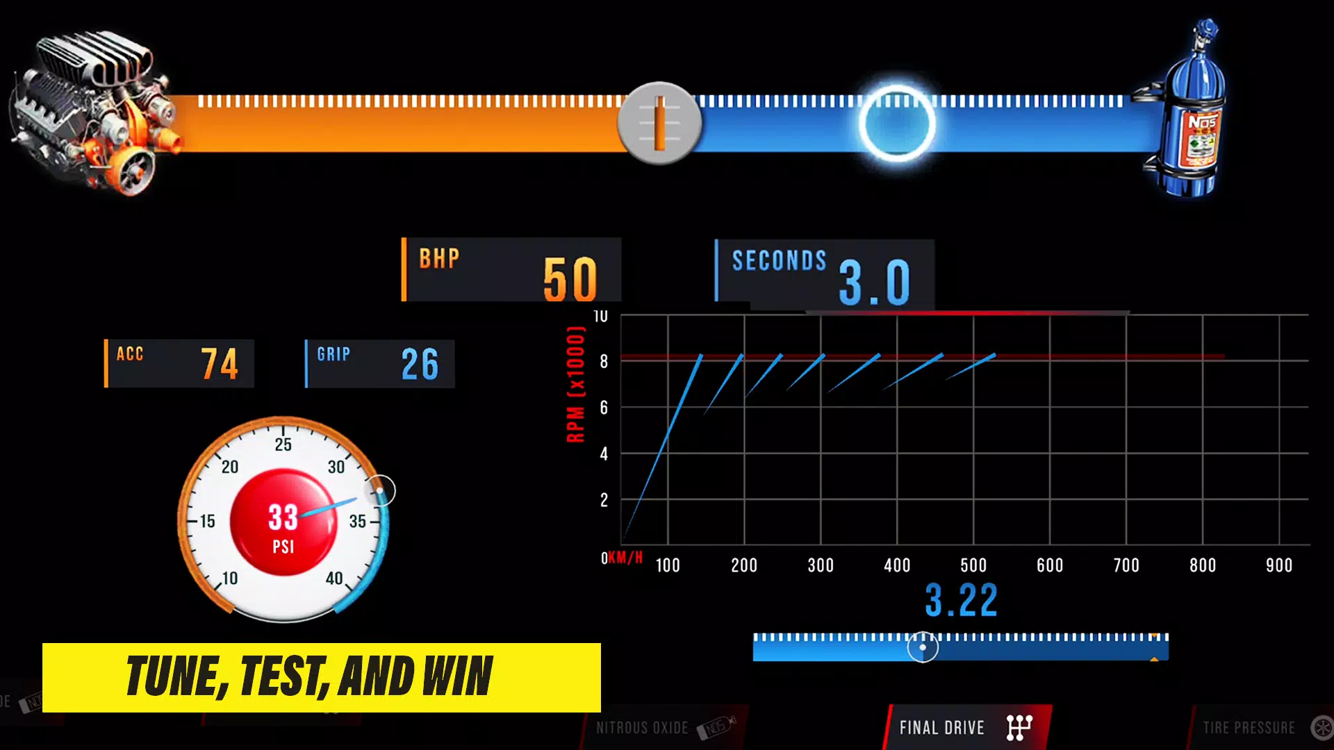 Nitro Speed: Drag Racing 2D Captura de tela 2