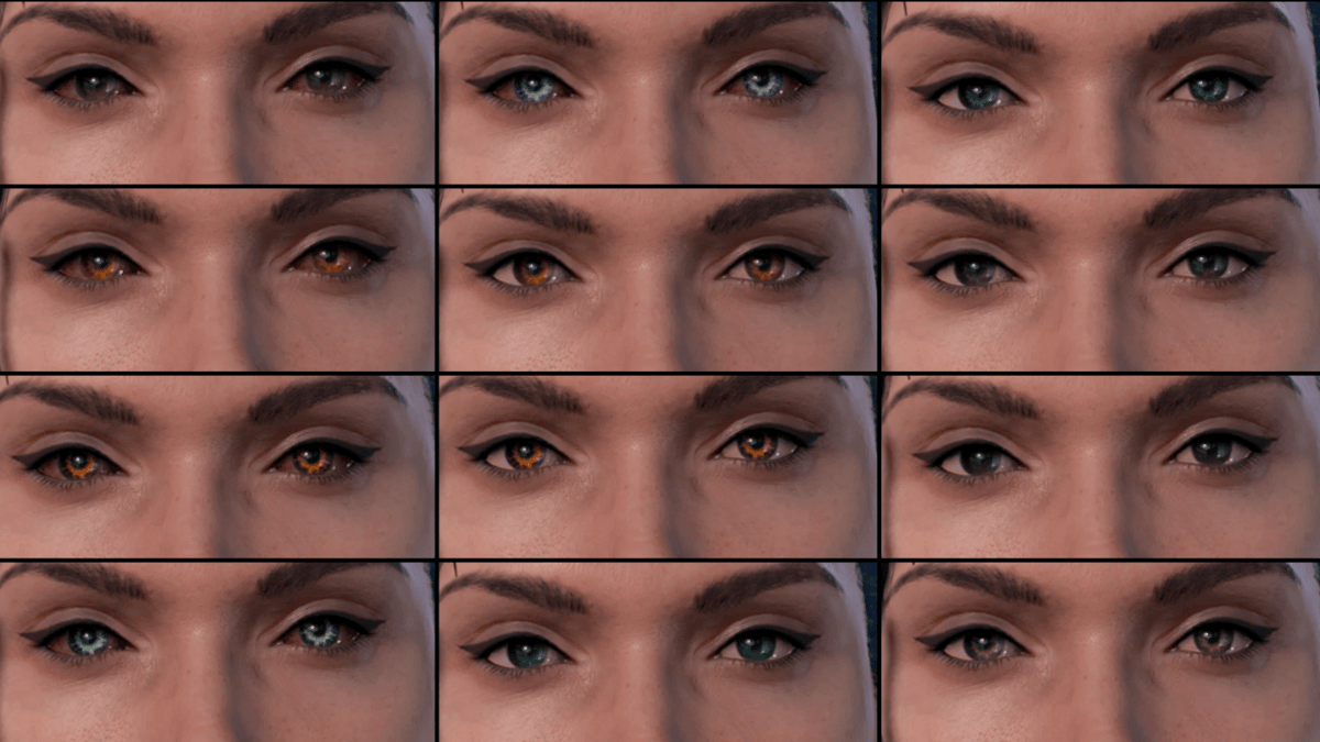 Options de personnalisation des couleurs des yeux P4