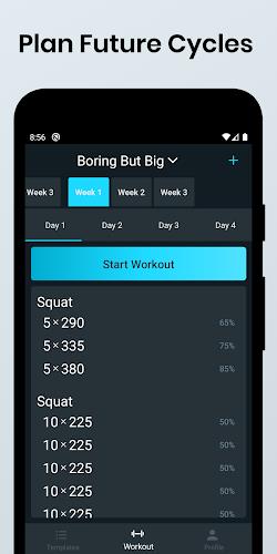 Schermata 531 Workout Log - KeyLifts 4