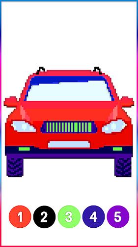 Cars Pixel Art Color by Number Ảnh chụp màn hình 4