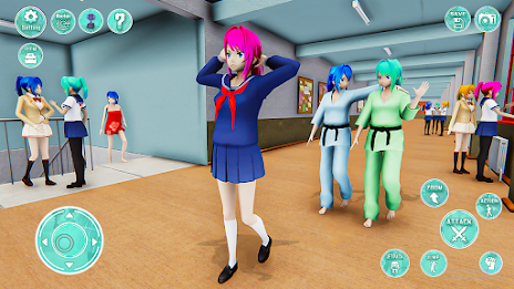 Anime Girl High School Life 3D スクリーンショット 1