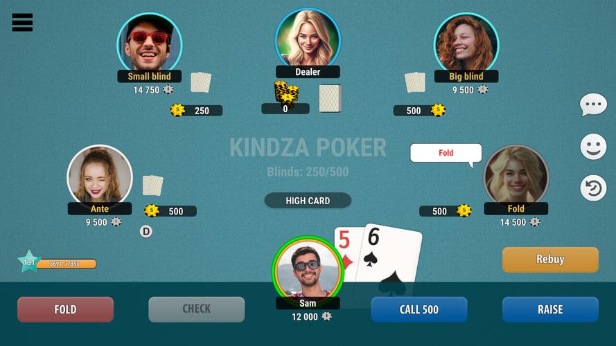 Kindza Poker Captura de tela 1