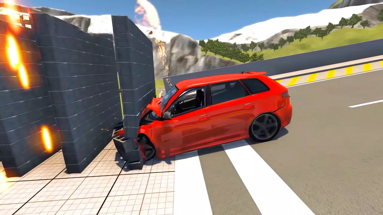 Beam Drive Road Crash 3D Games Captura de tela 3