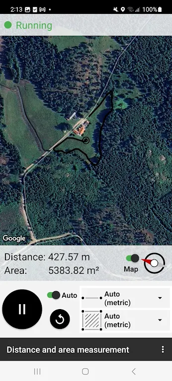 Schermata Distance and area measurement 3